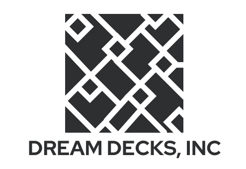 A black and white logo for dream decks , inc.