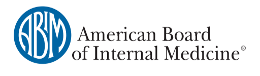 The logo for the american board of internal medicine