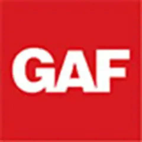 A red square with the word gaf on it