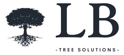 Logo featuring a tree with roots and the letters