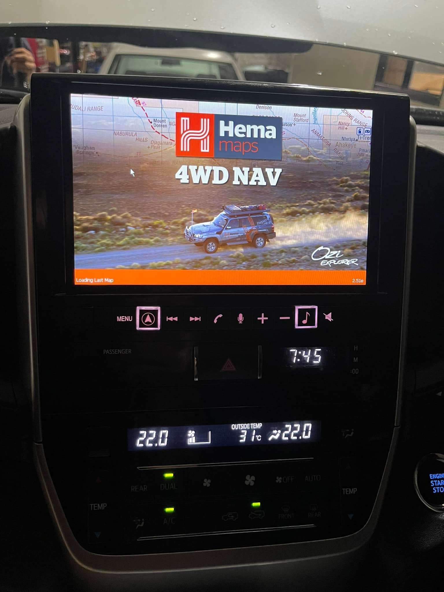 A Car Radio With A Screen That Says Hema 4wd Nav On It — Prestige Automotive NT In Yarrawonga, NT