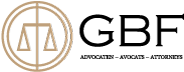 een logo voor een advocatenkantoor GBF 