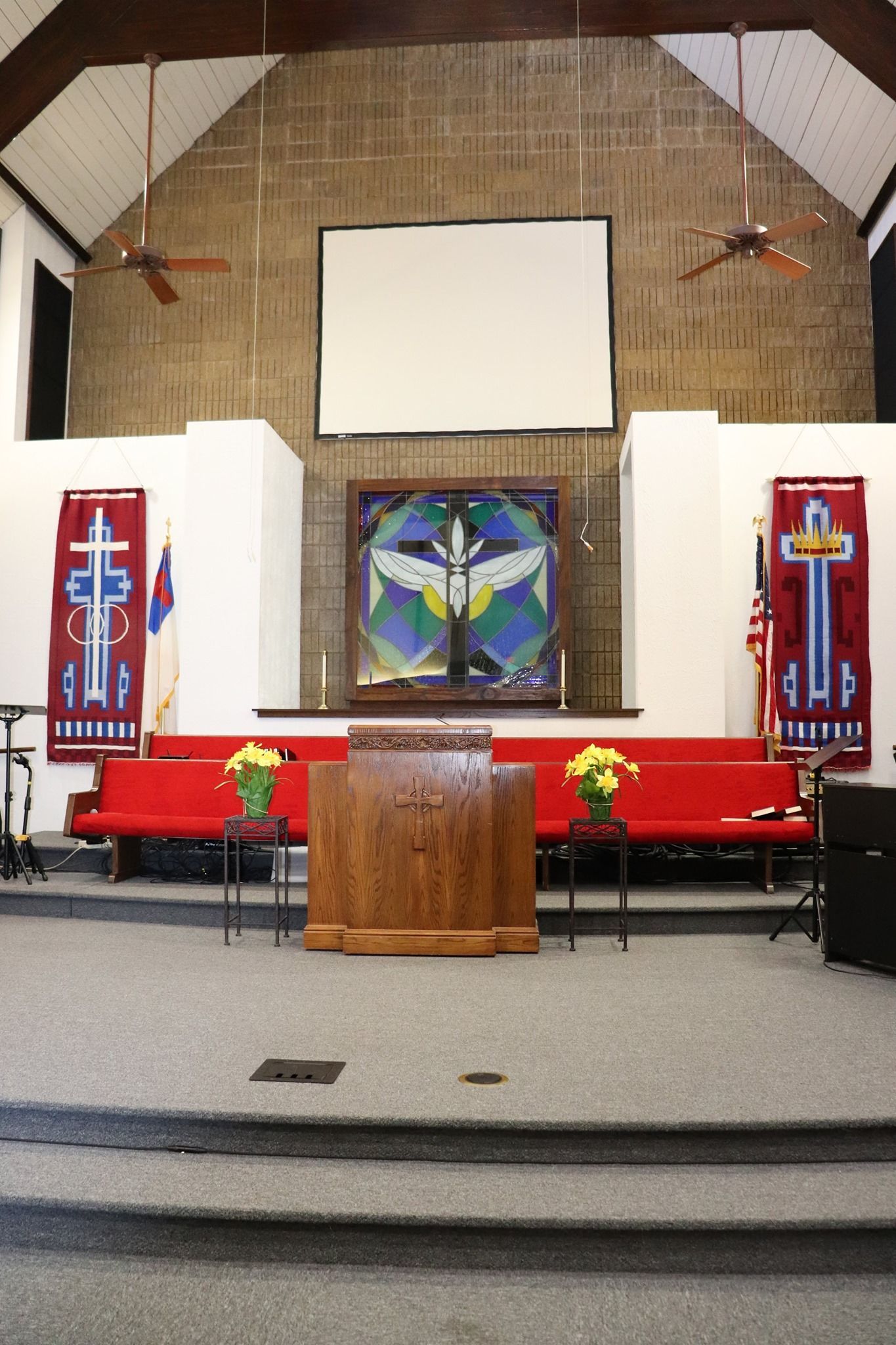 Community Baptist Church interior chancel