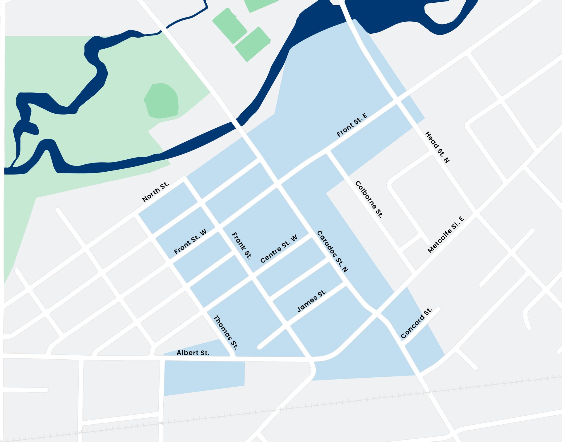 A map of a Strathroy Ontario