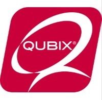 Logo Qubix: una Q stilizzata bianca su sfondo rosso con angoli arrotondati.