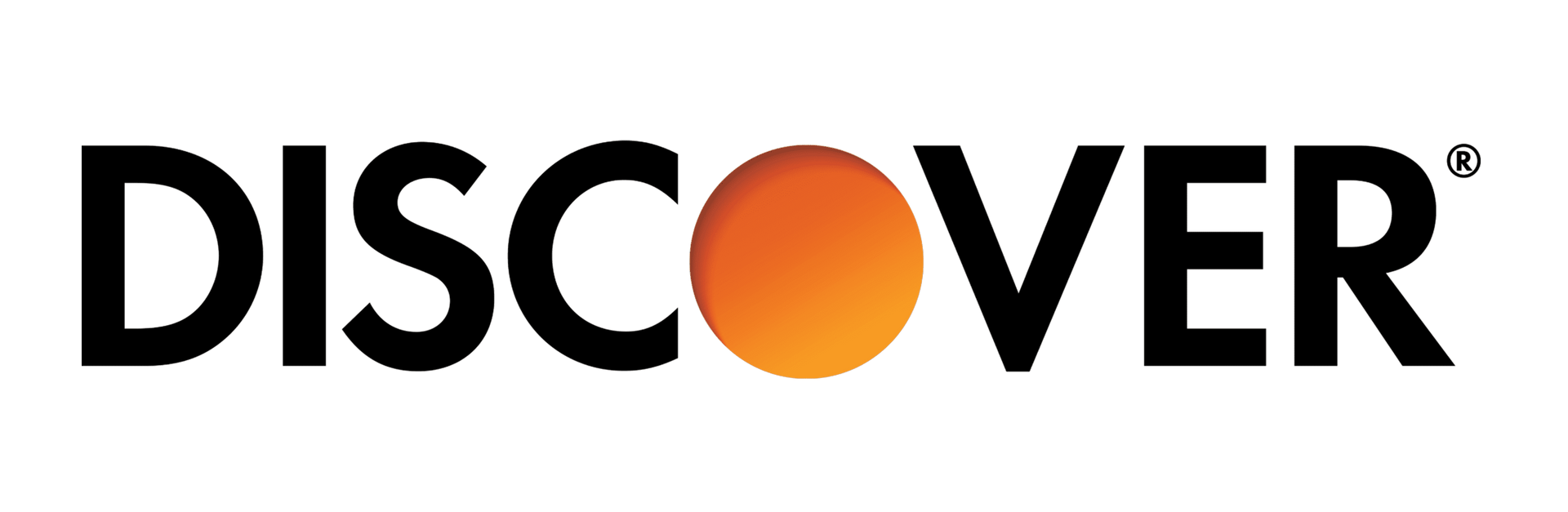 A black and orange logo for discover on a white background.