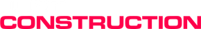 Red “CONSTRUCTION” text on a white background