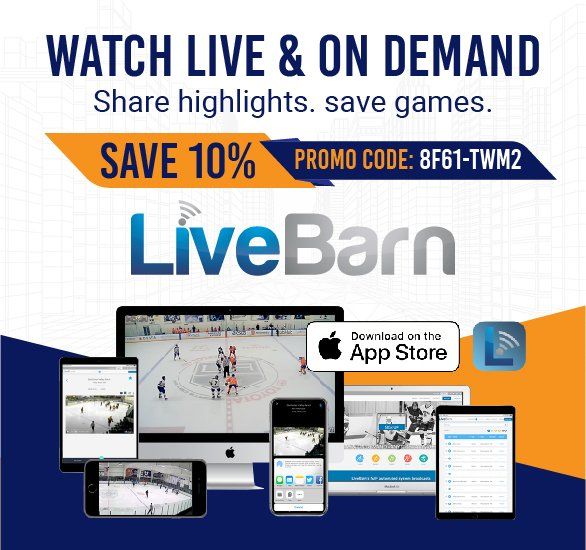 An advertisement for livebarn that says watch live and on demand