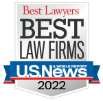 A logo for best lawyers best law firms us news 2022.