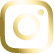 Ein goldenes Instagram-Logo auf weißem Hintergrund.