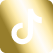 Ein goldenes Quadrat mit einem weißen t darauf.