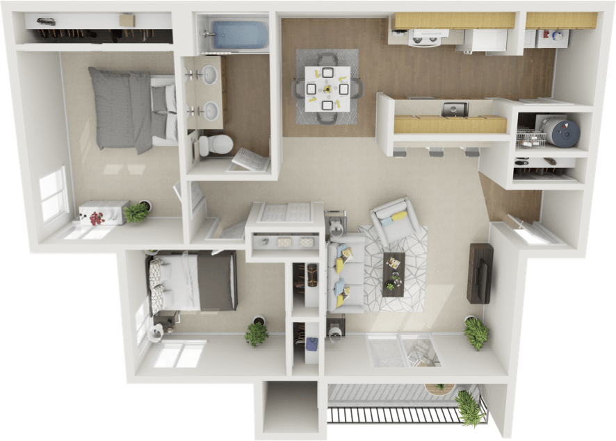 2 Bedroom | 1 Bath