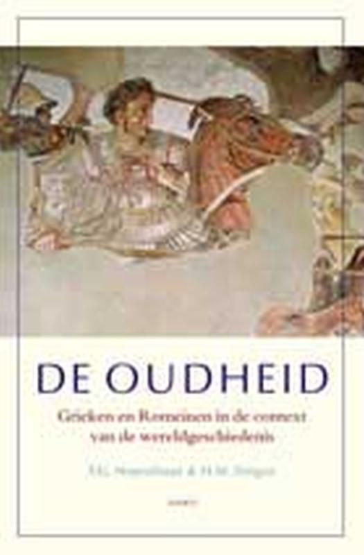 Een boekomslag met een schilderij van een man die op een paard rijdt.