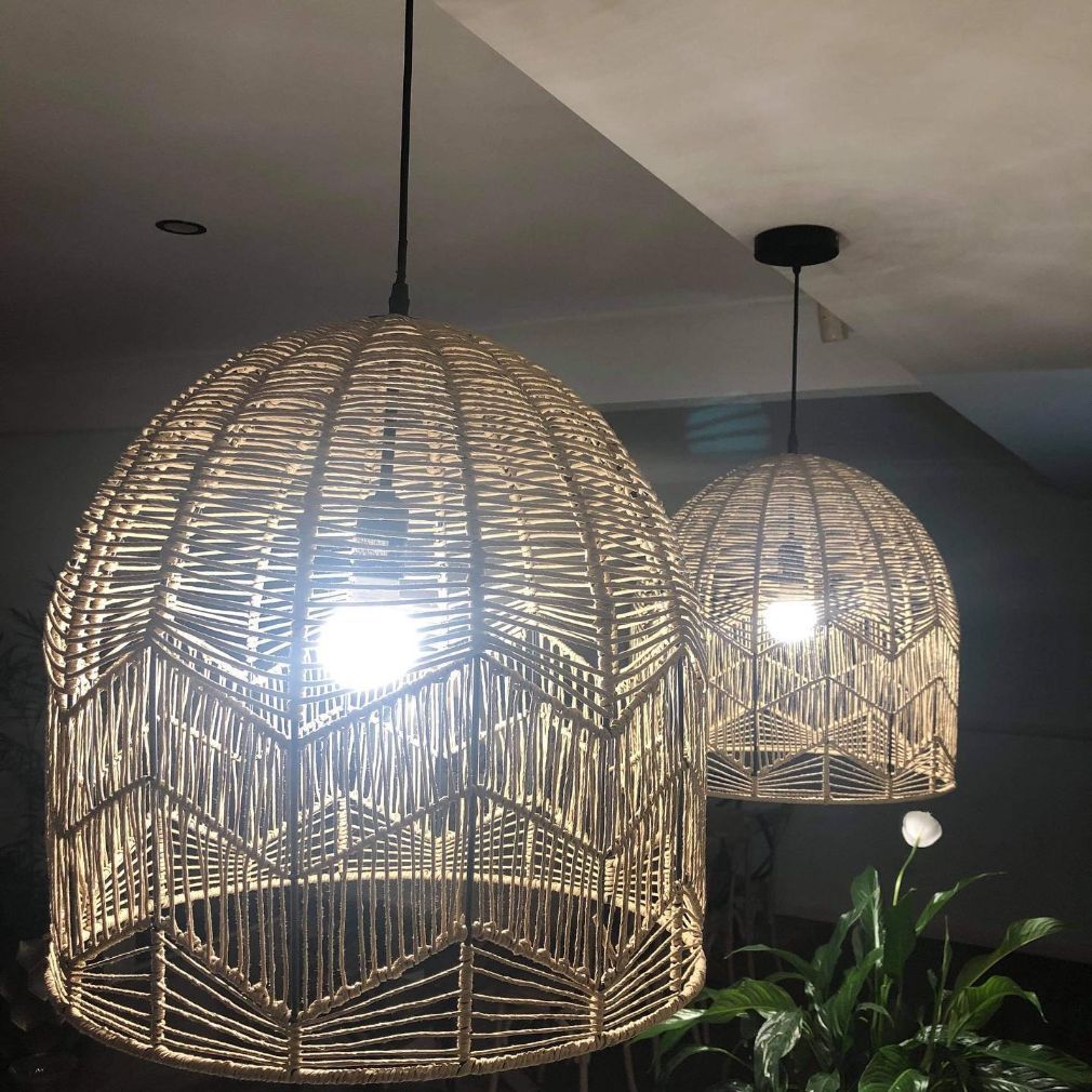 Rattan Pendant Lights — Electrical Contractors in Armidale, NSW