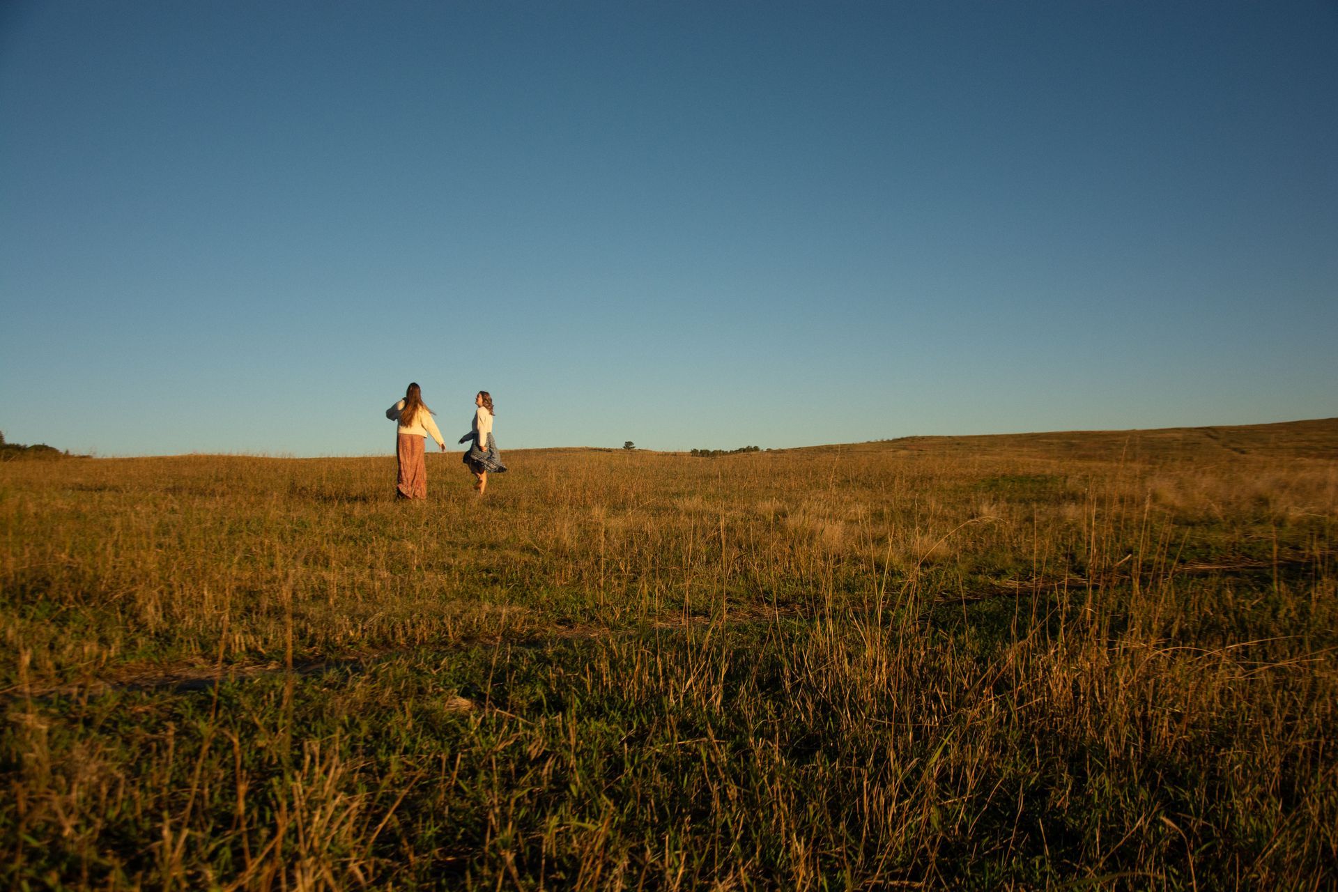 Friends in a field