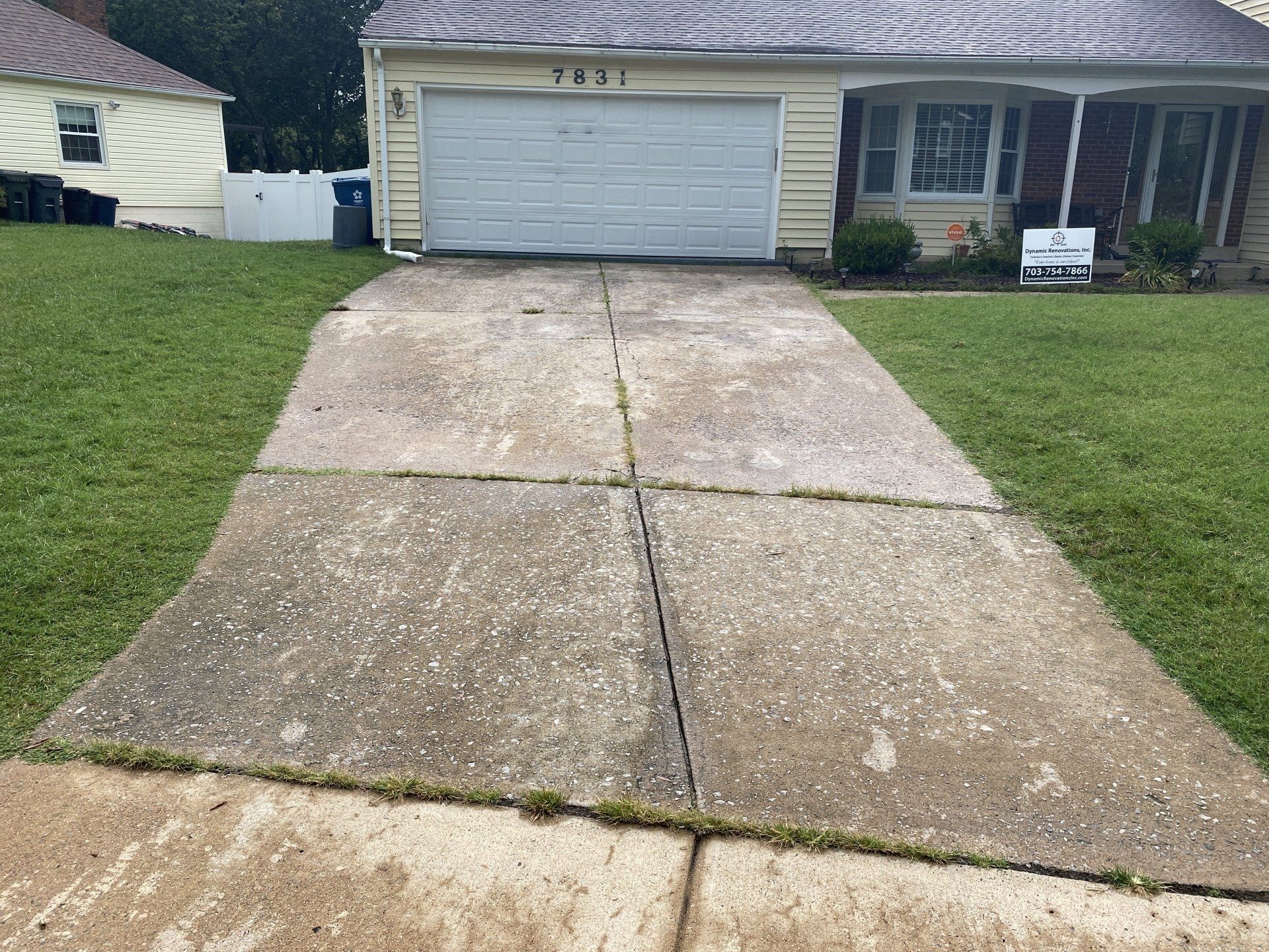 Brushed Concrete Driveway in Springfield, VA