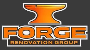Forge Renovation Group logo in orange, white, and gray with an anvil icon above the text