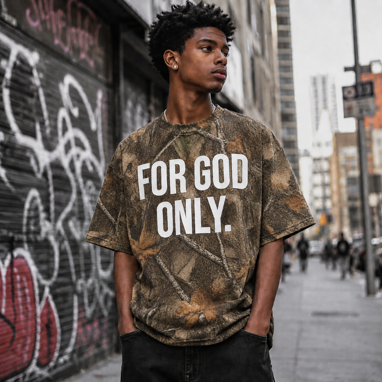 For God Only - Camouflage Box T-Shirt