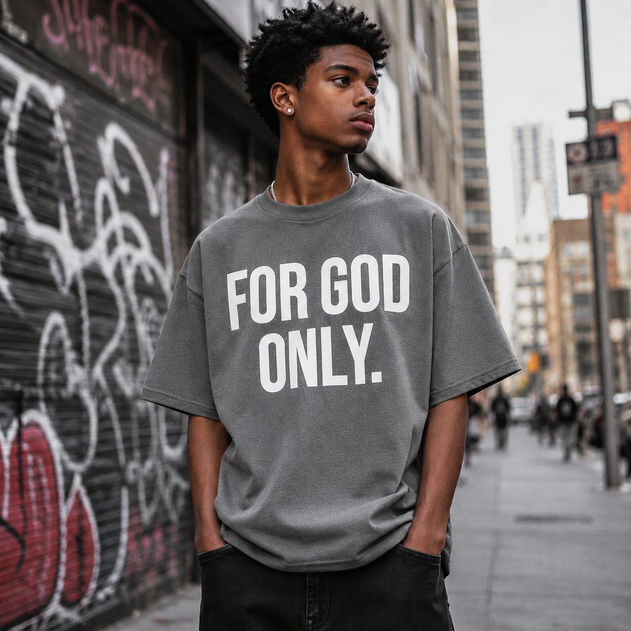 For God Only - Grey Box T-Shirt