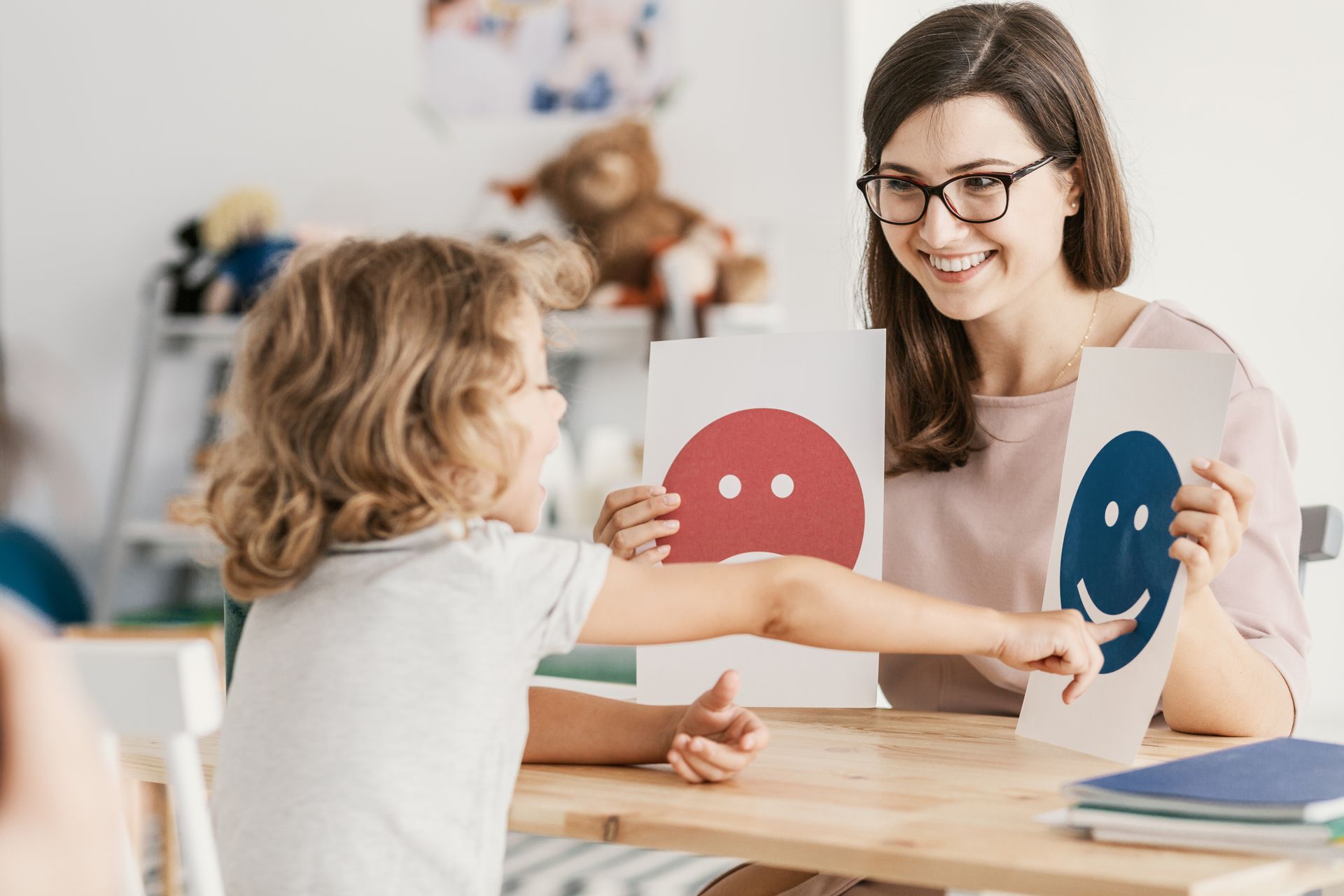 Mother Teaching Her Child