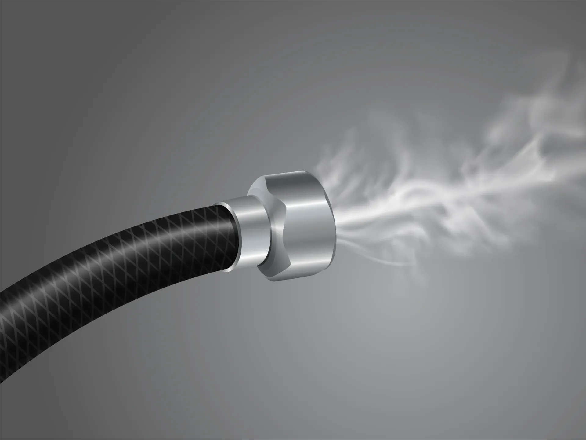 Gas coming from a pipe