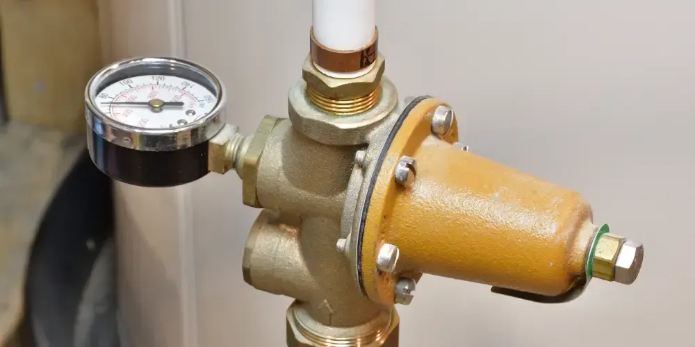 a close up of a boiler with a bunch of pipes attached to it .