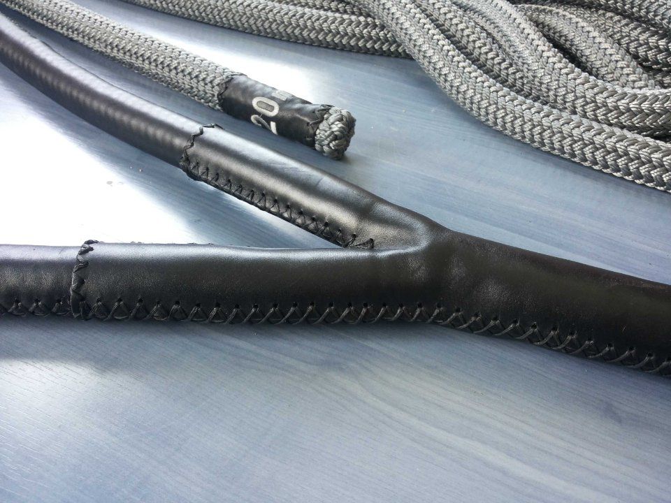 detail of a mooring rope