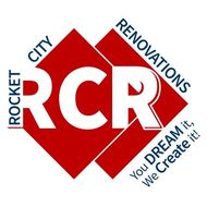 Logo for Rocket City Renovations with large white