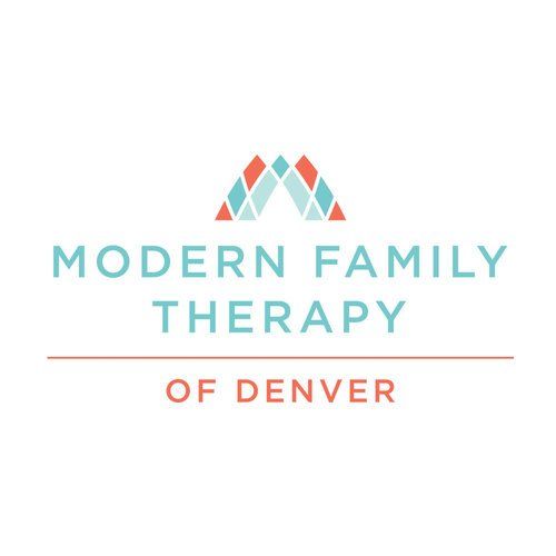 A logo for modern family therapy of denver