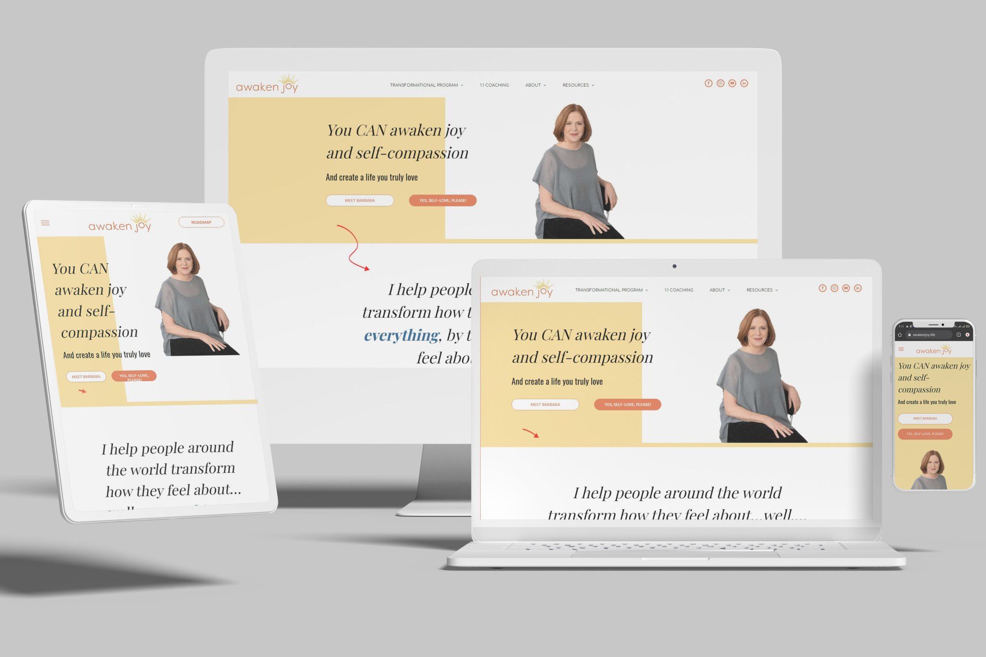 Duda Website for Transformational Self Care Resources