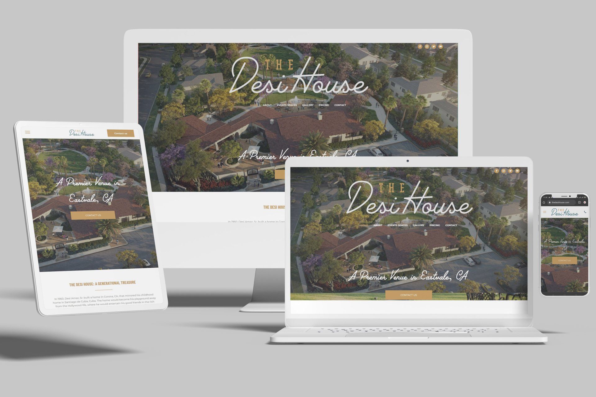 Duda Event Venue Website Example