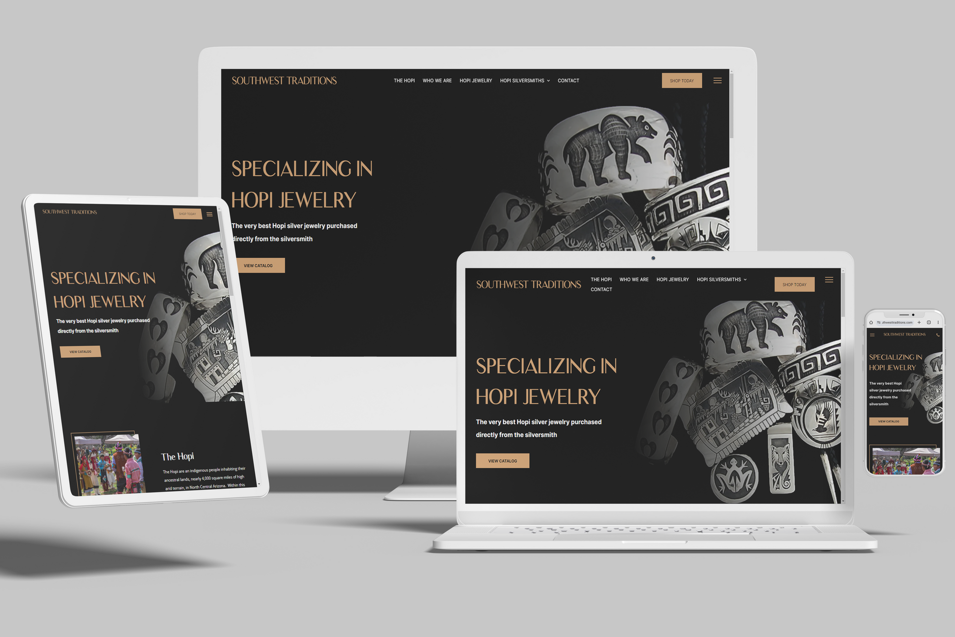 Duda Hopi Jewelry Commerce Website