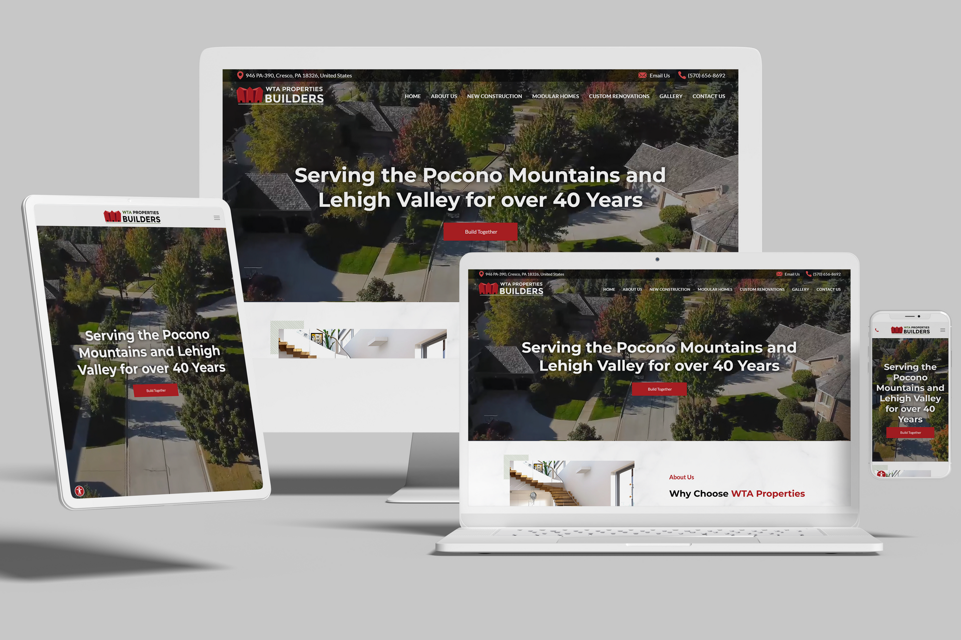 WTA Properties New Duda Home Builder Website