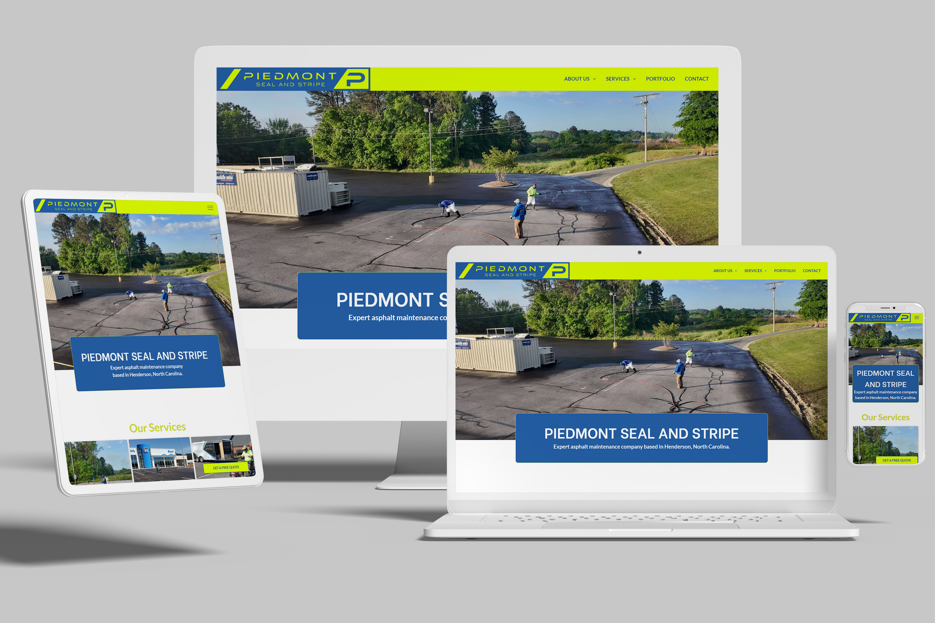 Piedmont Seal & Stripe's Duda Website
