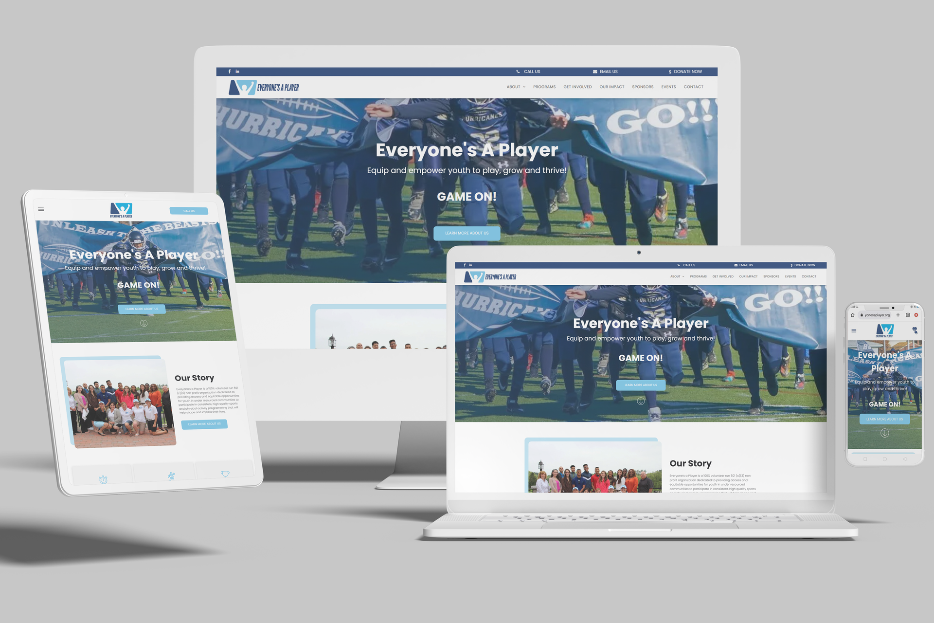 Duda Youth Athletics Nonprofit Website