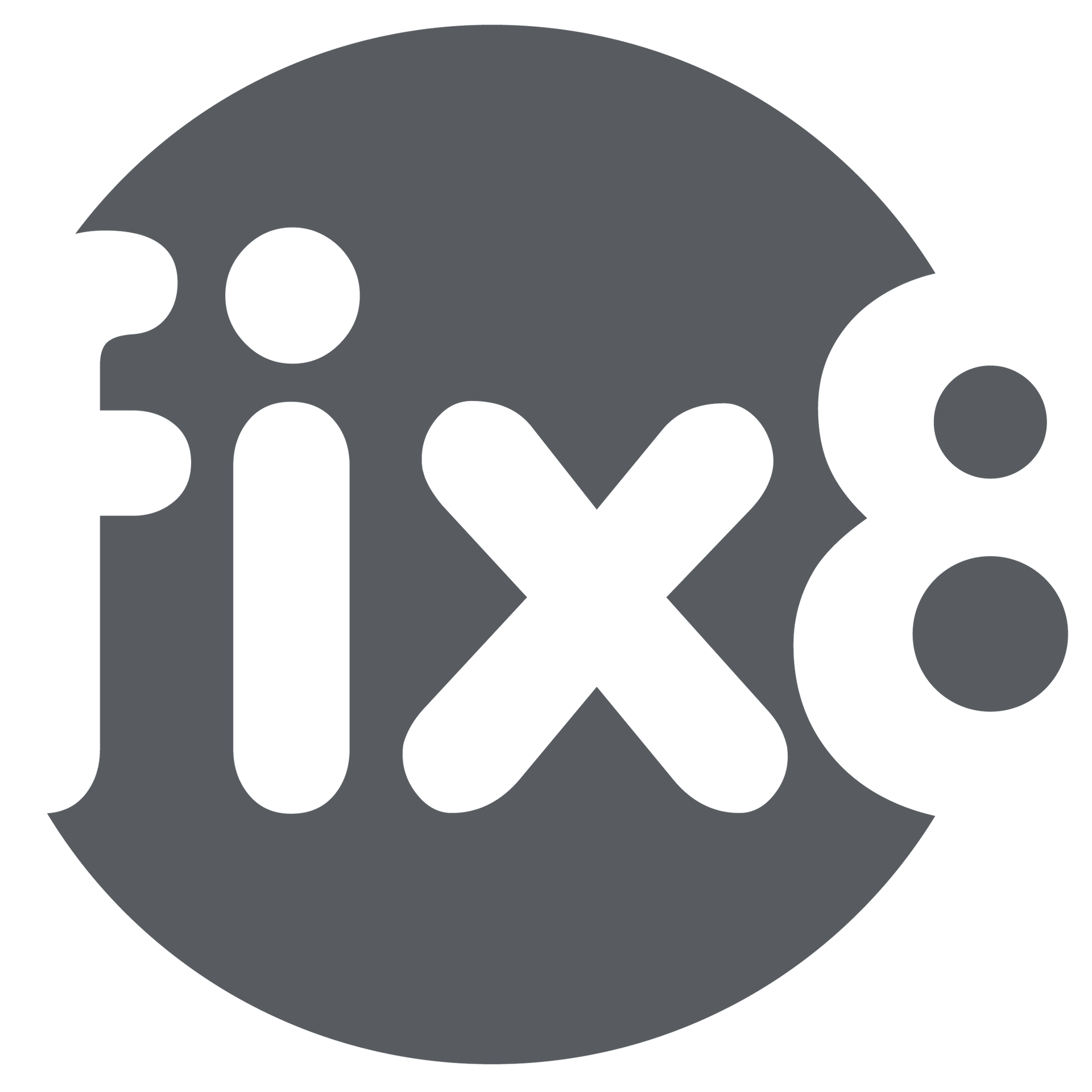 The fix8 logo is a gray circle with white letters