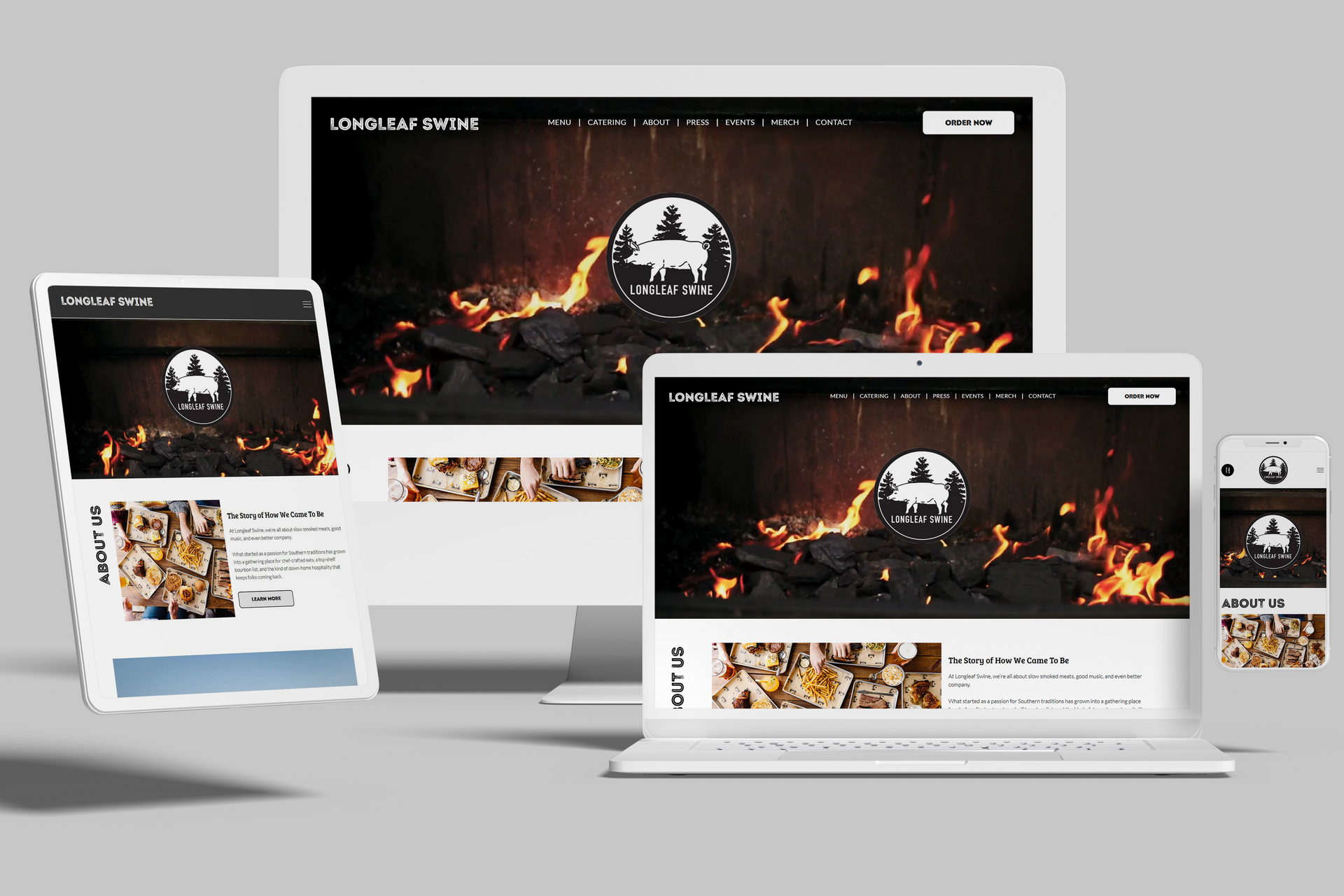 New Duda Website for BBQ Restaurant in Raleigh, North Carolina.
