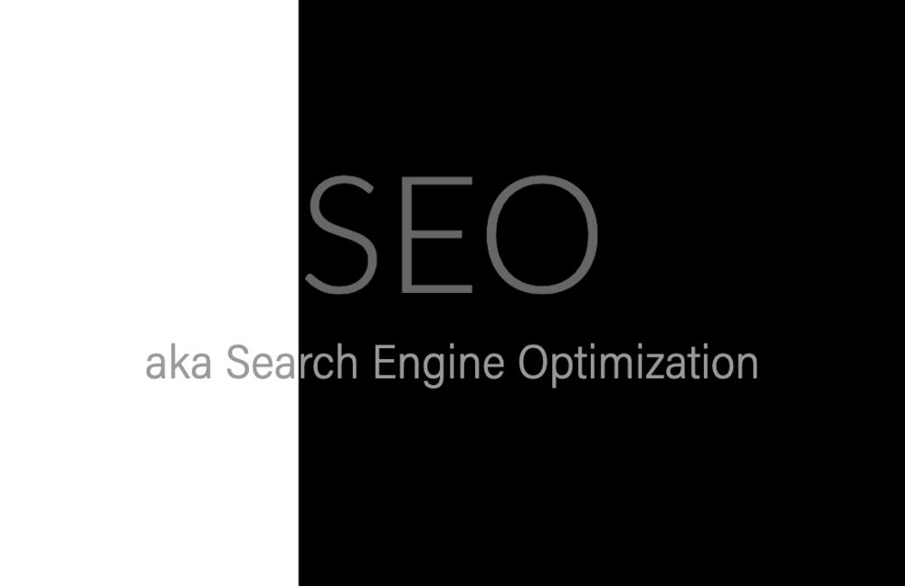 White and black split background with 
