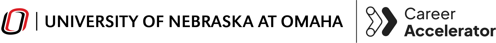 UNO and the Career Accelerator logos