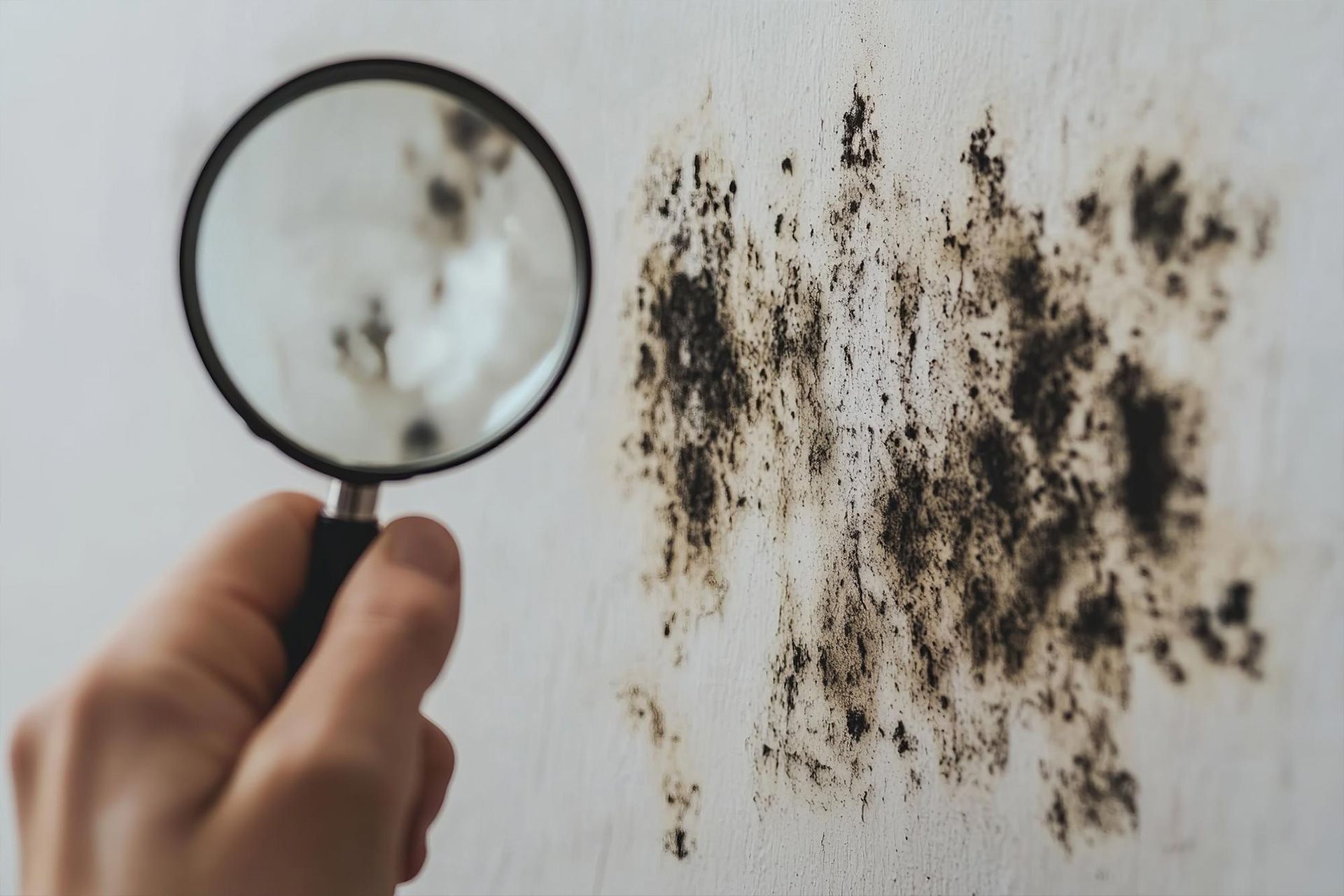 Home inspector checking for moisture and mold concerns