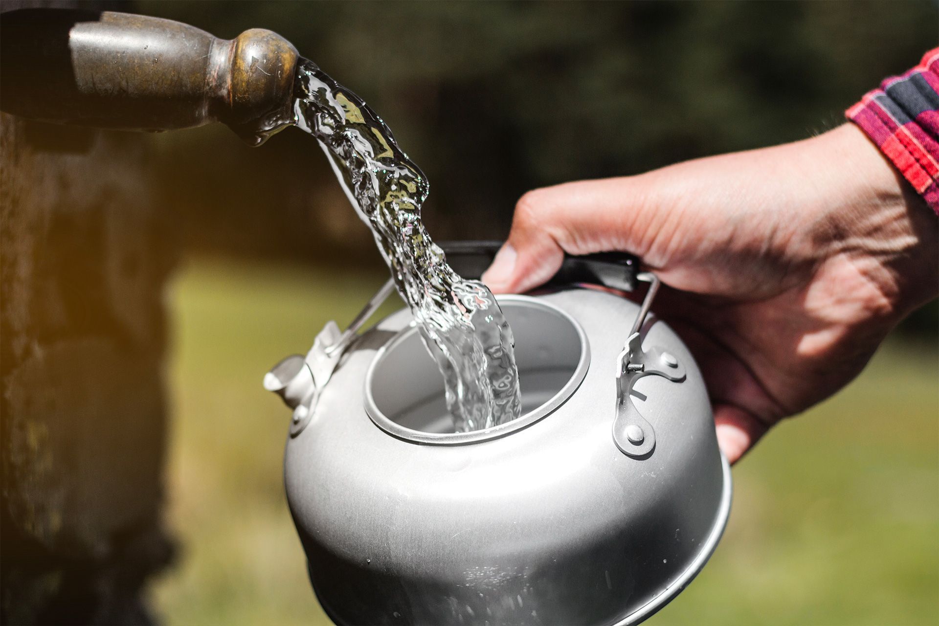 Water from the residential well