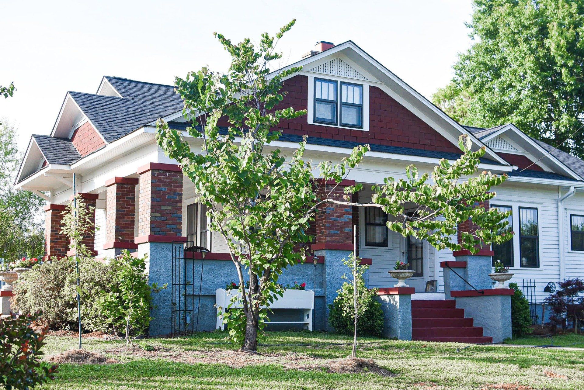 Ladder on small home