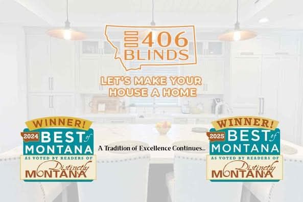 406 Blinds logo with 