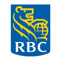 RBC logo: yellow lion holding a globe, on a blue shield; 
