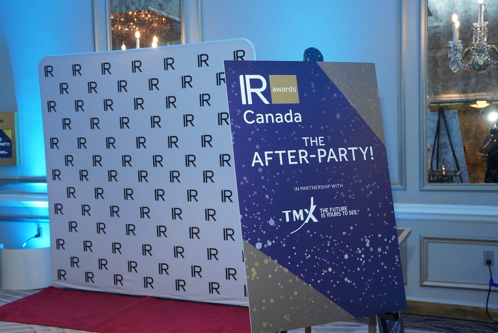 An event backdrop and sign for 