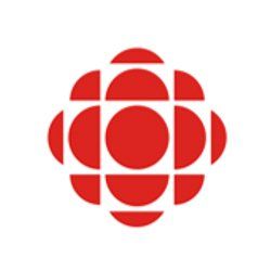 CBC logo: red abstract design of intersecting shapes.
