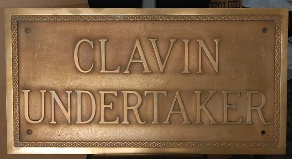 Brass sign: