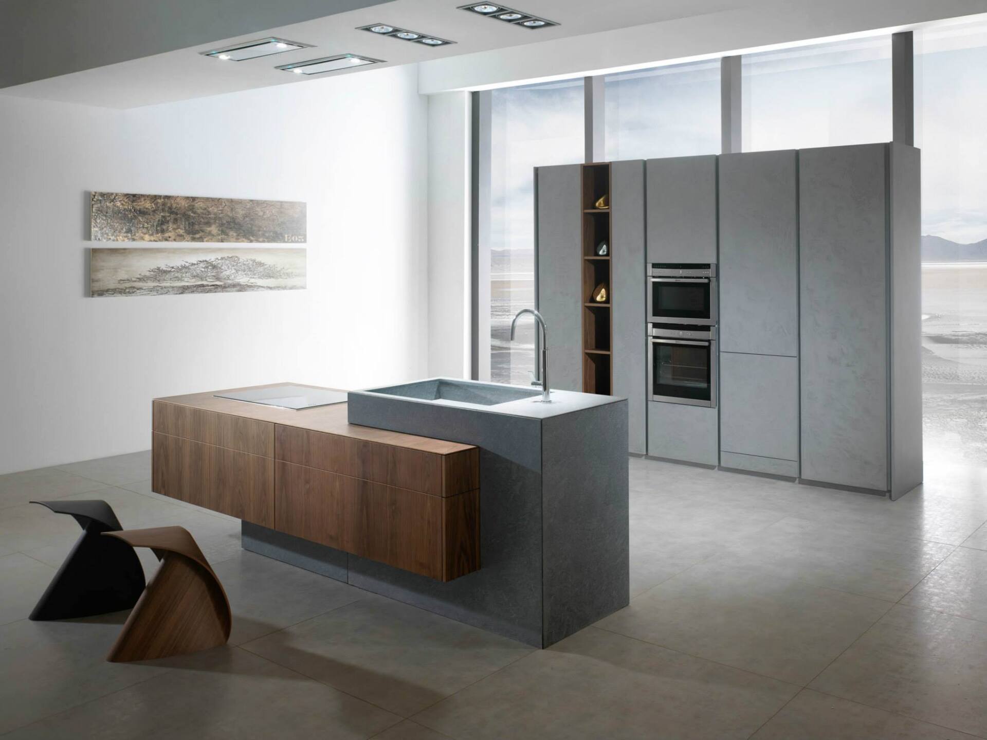 cucina a volumi sovrapposti
