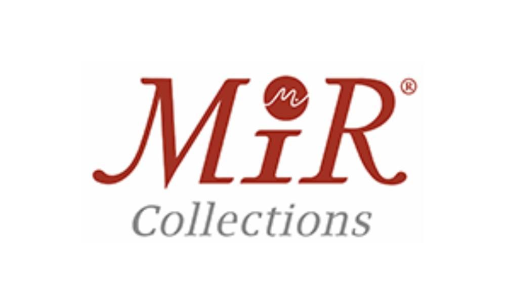 MiR Collections logo in red and gray text on a white background