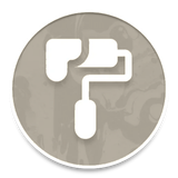 White stylized pipe icon on an orange circular background